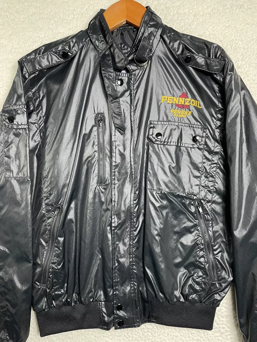 Vintage 80s MVP Pennzoil Penske Racing Bomber Puffer Jacket Size M