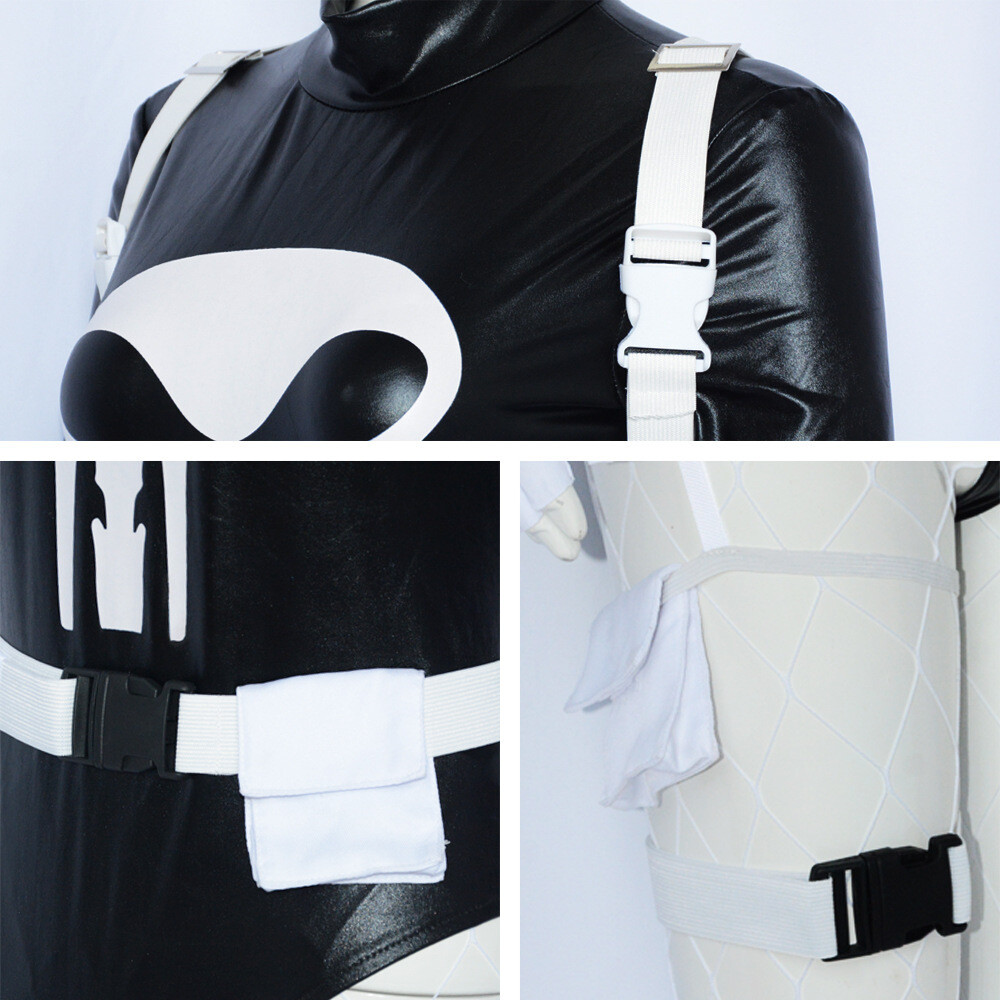 Cosplay The Punisher Female Jumpsuits Costume Halloween Superhero Bodysuit Suit