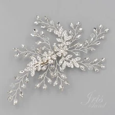 Bridal Hair Clip Pin Crystal Hair Comb Headpiece Silver Wedding Accessory 06987