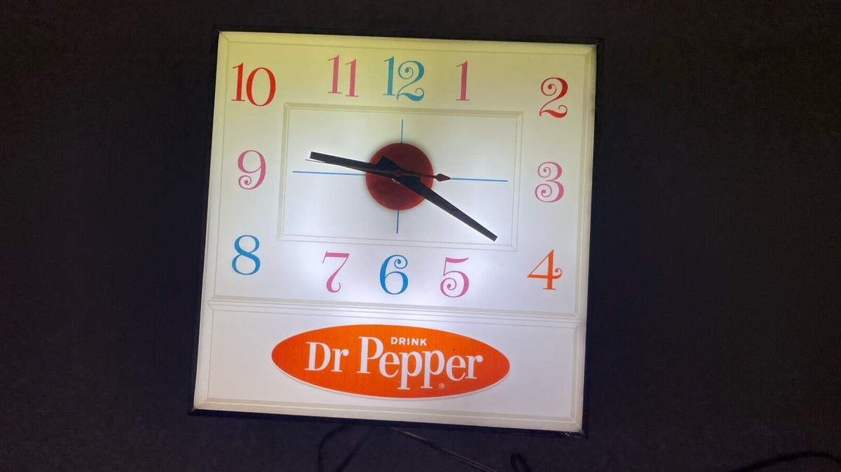 1990年代 Dr.pepper おそ Lighted Wall Clock