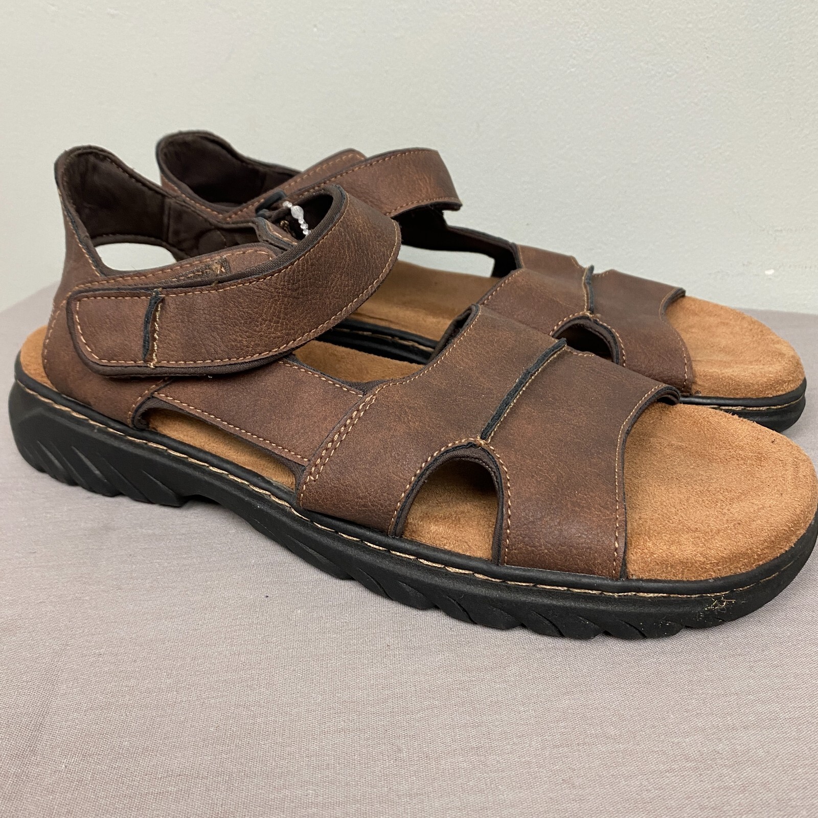 Dr Scholls Sandals Men's 10 Brown Strap Solid Comfort… Gem