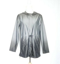 Lucy Activewear Gray Ombre Hooded Jacket Raincoat Medium