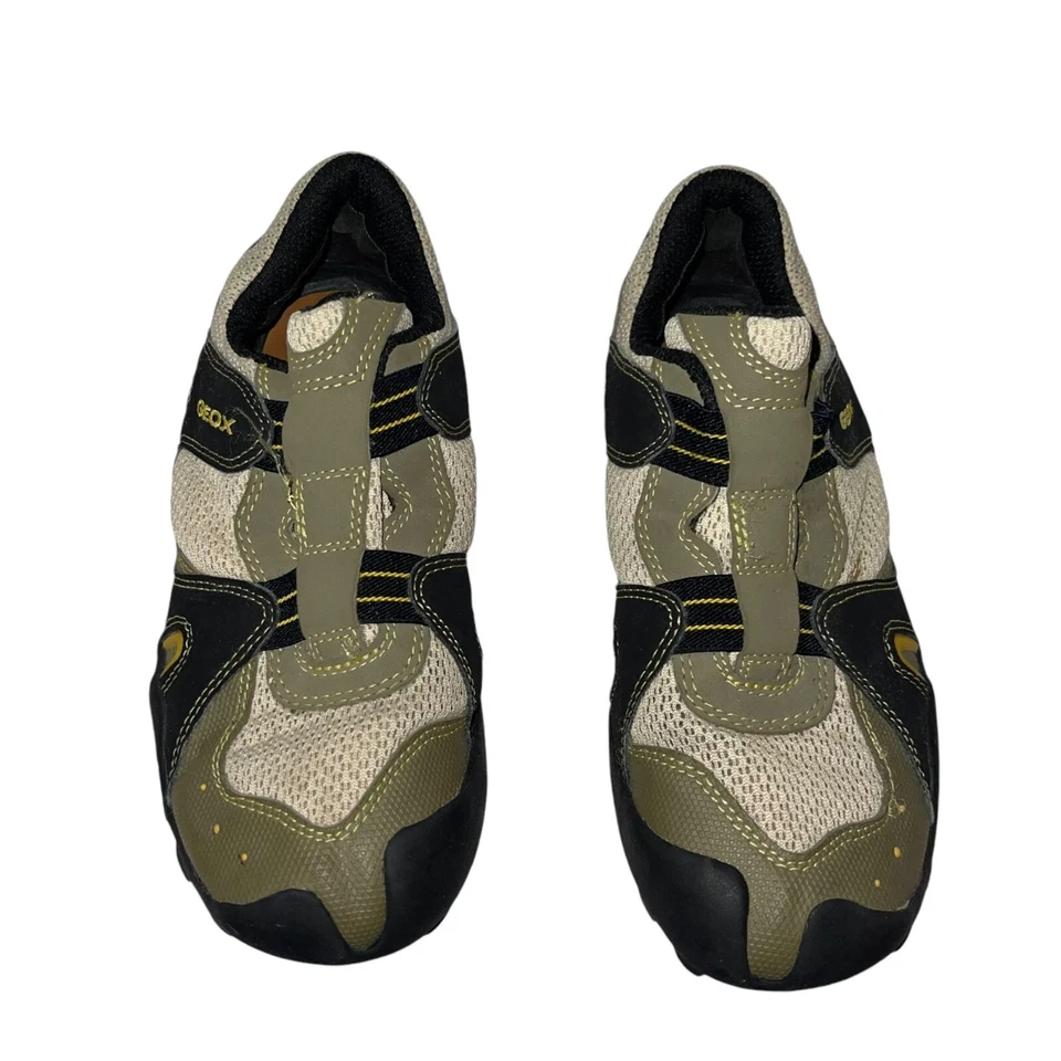 Tênis Geox Outdort Masculino 4 Slip On Malha Solas Grossas Verde Preto Acampamento Caminhadas - Imagem 3 de 4