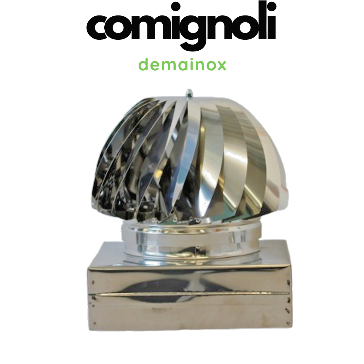 Comignolo Girevole In Acciaio Zincato Quadrato 27x37 Cm – Aspiratore Eolico Per Canne Fumarie, Migliora Il Tiraggio, Non A Contatto Fiamma