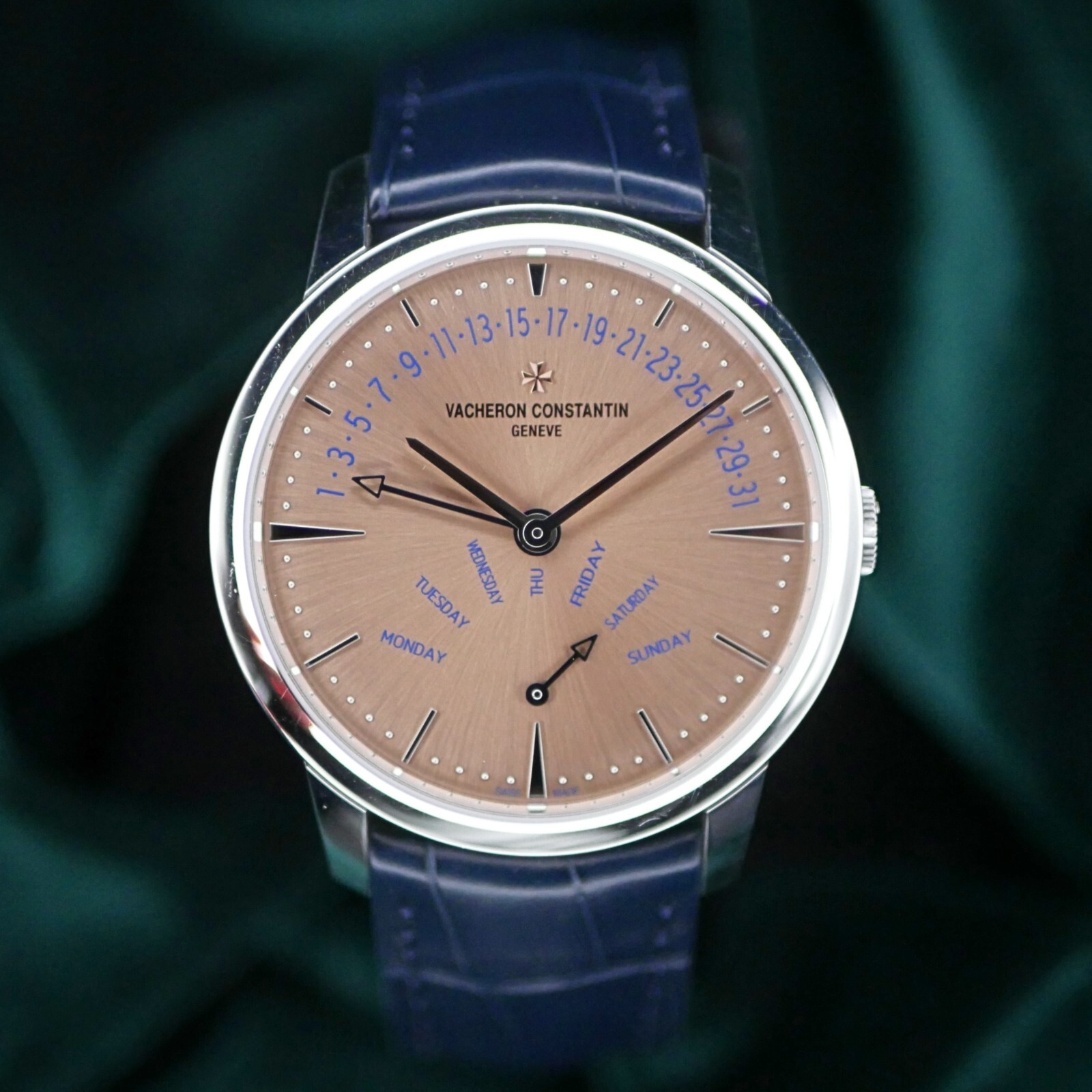Vacheron Constantin Patrimony Retrograde Day-Date Platinum Salmon Dial FULL SET