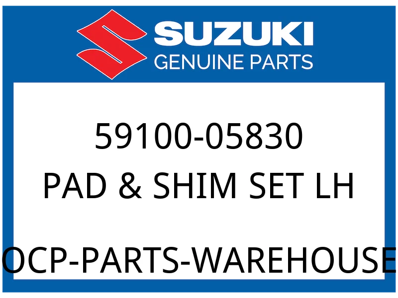 Suzuki OEM Part 59100-05830 PAD SET,FRONT BRAKE LH