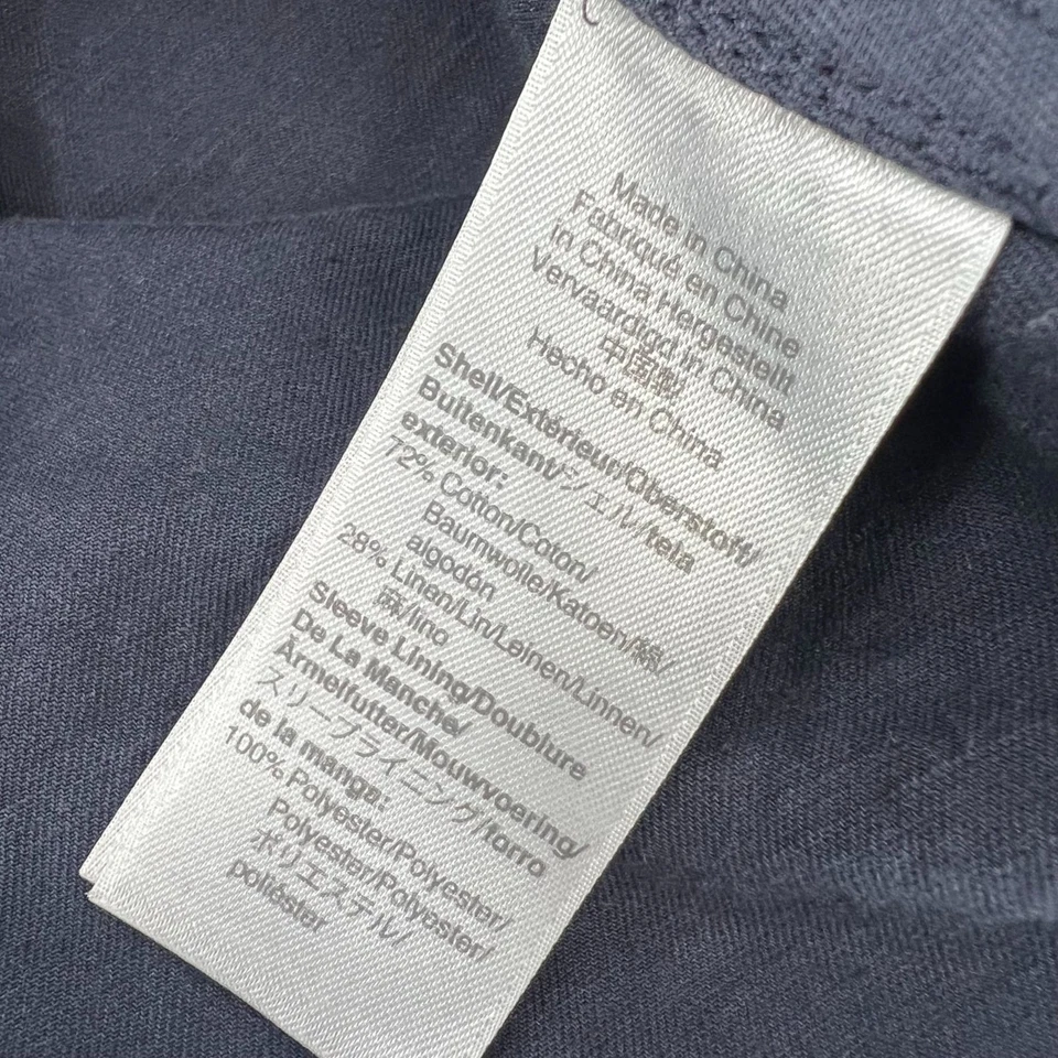 Wallace & Barnes Heritage Workwear Chore Blazer 36S Navy Cotton Linen Jacket - Image 4 of 4