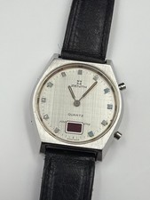 Zenith Quartz Cal. 504 GG Led Ana Armbanduhr Herren Vintage 80’s -35x39mm defekt