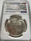 1921 Morgan Silver Dollar MS 62 100th Anniversary Label NGC Graded