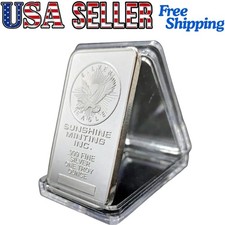 1 oz Sunshine Minting Silver Bar – .999 Fine Sealed Bullion – Troy Ounce 7.49 per troy oz