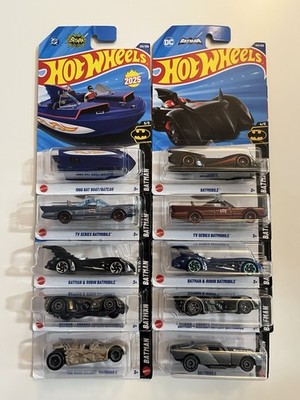 Hot Wheels Batman Batmobiles Lot Of 10 Actual Cars Shown No Duplicates