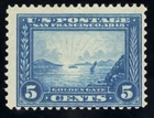 US Scott 399 Mint HR OG 5c blue Golden Gate Lot M349 bhmstamps