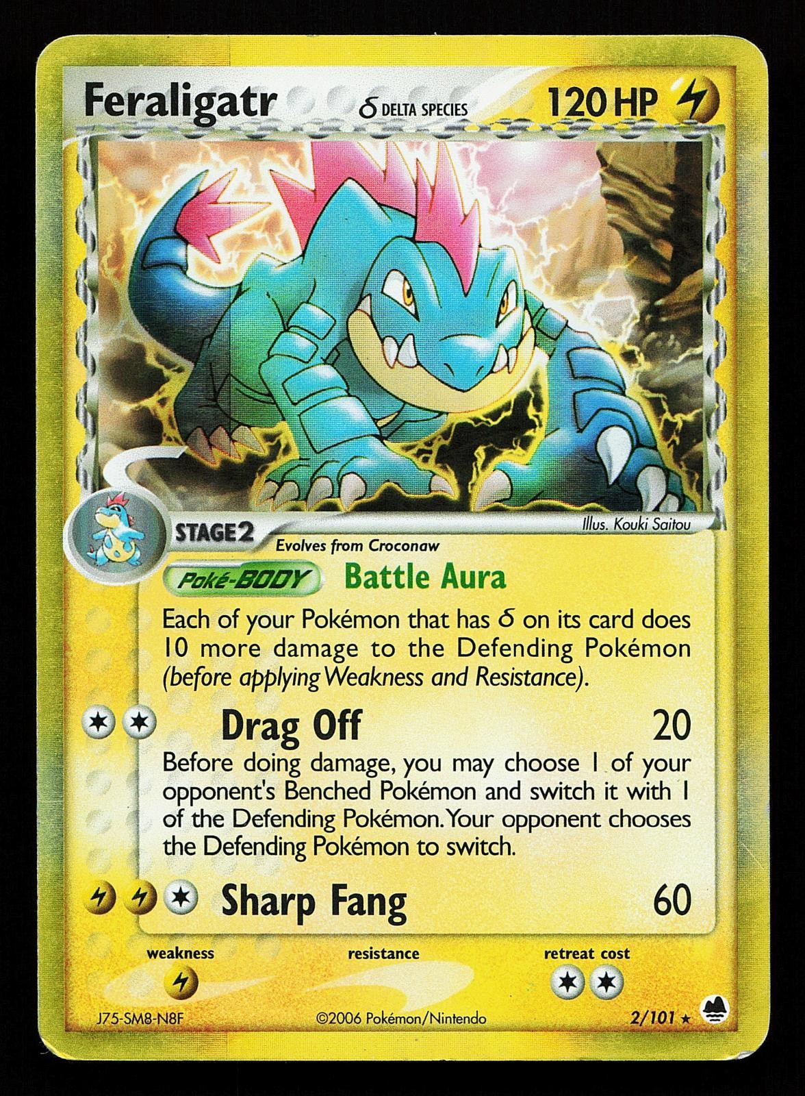 Feraligatr 2/101 Holo Rare Dragon Frontiers Pokemon Card