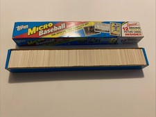 1992 TOPPS MICRO BASEBALL LOOSE CARDS IN BOX INCOMPLETE IN GREAT CONDITION