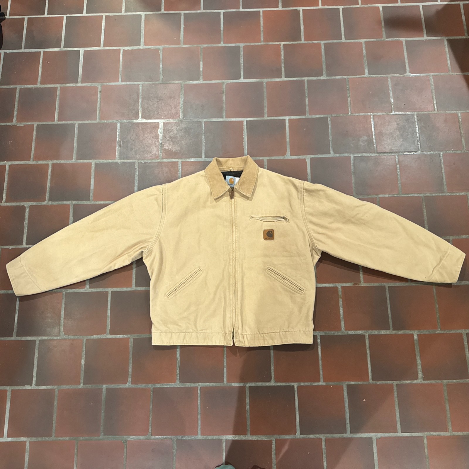 RARE VTG Large 1998 Carhartt Sandstone Detroit Jacket J43WET - Barely Worn!