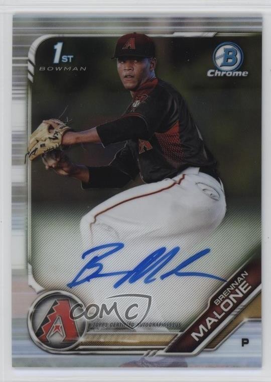 2019 Bowman Draft Chrome Draft Pick Auto Brennan Malone #CDA-BM Auto 16hd