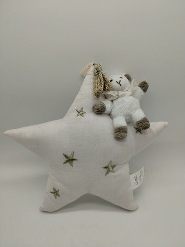 Pottery Barn Kids Hanging Star Lamb Plush 10" Nursery Decor