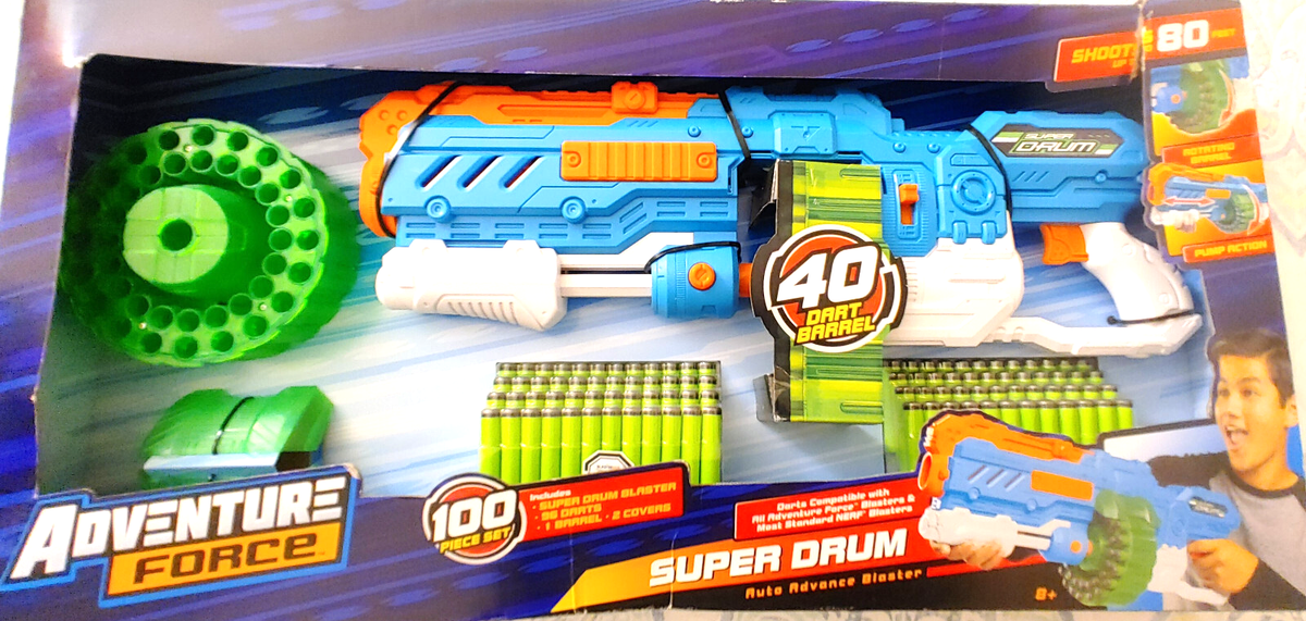 Adventure Force Villainator Pump Action Super Drum Dart Blaster