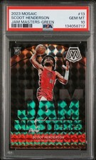 2023 PANINI MOSAIC JAM MASTERS GREEN #13 SCOOT HENDERSON PSA 10