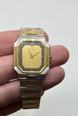 CREDOR 9570-5210 18K MIDDLE 14K BEZEL ST.STEEL BACK Gold Seiko
