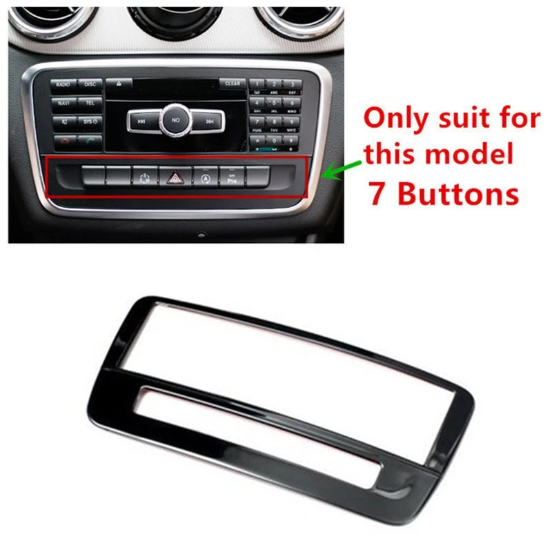 Black Center Console Gear Shift Trim For Mercedes Benz GLA X156 CLA C117 2014-18 - Изображение 4 из 4