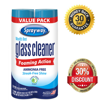 #ad Sprayway Glass Cleaner Foaming Aerosol Spray 19 oz. 2 Pack Free Shipping $8.78