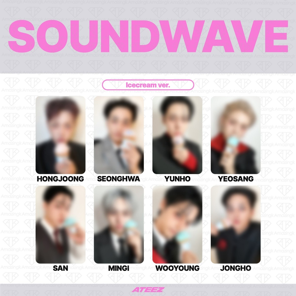 ATEEZ ウヨン MAKESTAR minirecord soundwave PreSale] ATEEZ 14th Mini Album Golden Hour Part.5 Soundwave Fan