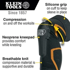 Klein Tools 60624 Knee Pad Compression Sleeve, Size L/XL