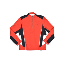 Under Armour UA Storm Red Black Pullover Windbreaker Jacket Size LG