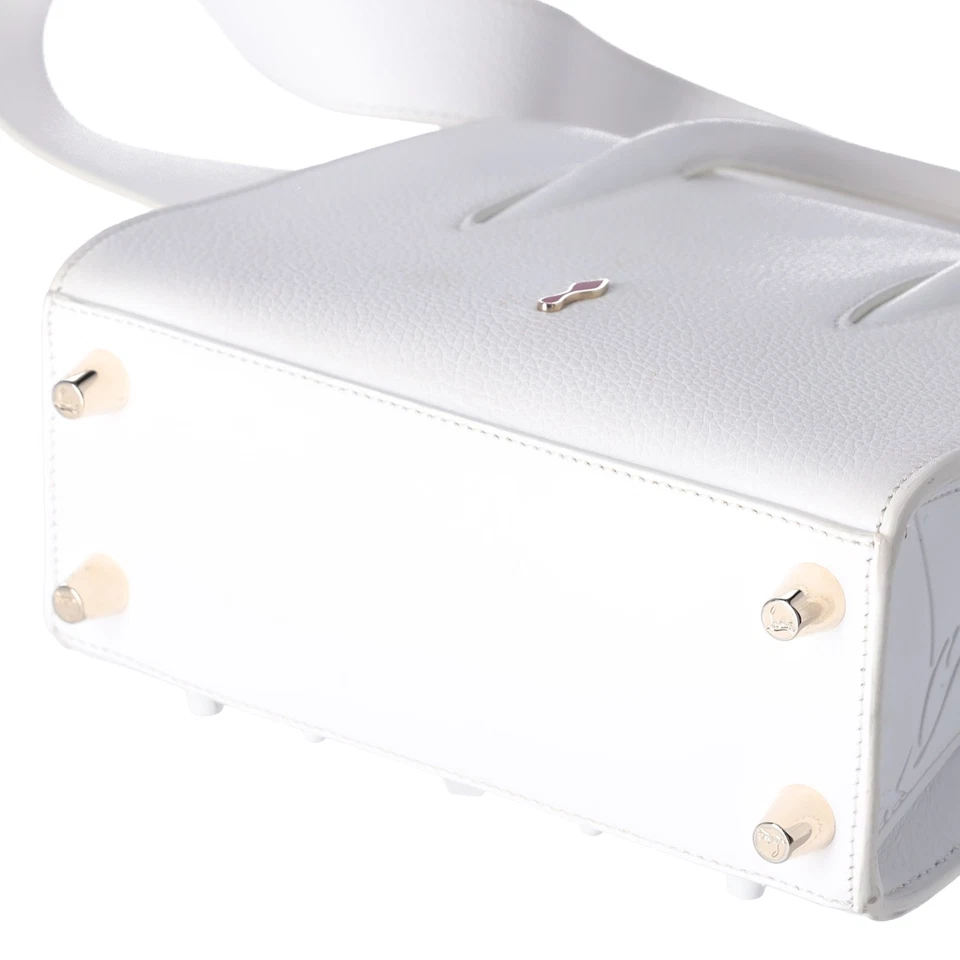 Christian Louboutin Paloma Studded Mini Handbag White Leather - Image 4 of 4