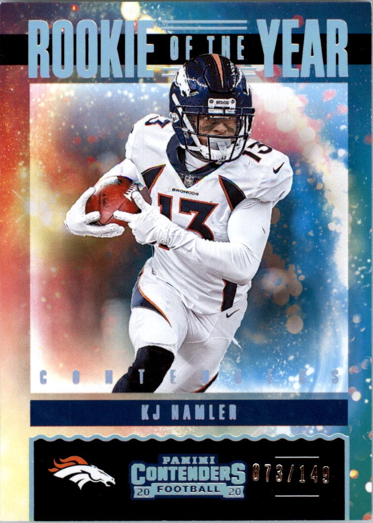 2020 Panini Contenders Rookie of the Year Contenders Silver #2 K.J. Hamler /149