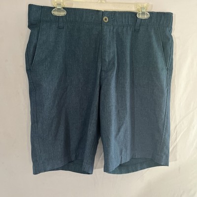 Swiss Tech Men's Navy Heather Hybrid Performance Flat Front Shorts Size 36