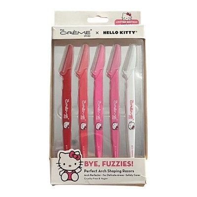 The Creme Shop x Sanrio Hello Kitty Bye Fuzzies 5 Arch Shaping Razors Dermplane