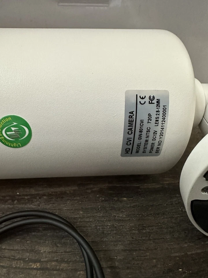 GW Security CCTV GW-801CVI IR Color Bullet Camera 720P 2.8-12mm  DC12V - Image 2 of 4