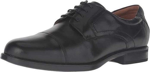 Men Florsheim Heels Black Leather 45