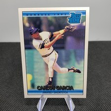 1992 Carlos Garcia Rated Rookie Card Donruss Pittsburgh Pirates #14 MISPRINT. rookie card picture