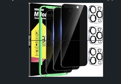 Milomdoi 3 Pack iPhone 15 Pro Max Screen + Lens Protector Tempered Glass NEW