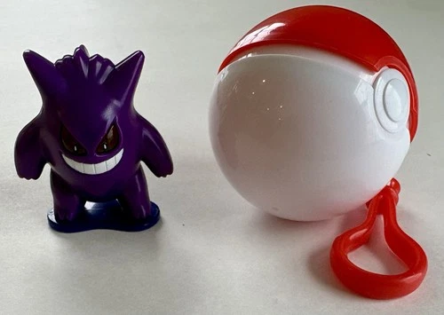 Vintage 1999 Pokemon Burger King Gengar Light Up Toy With Poké Ball