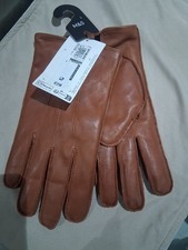 M&S Mens Genuine Leather Gloves  Tan Size ..