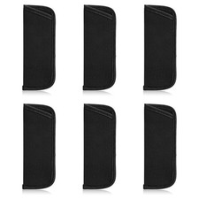 6PCS Slip In Eyeglasses Case Soft Fabric Protective Glasses Pouch Black