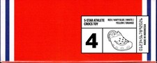 McDONALD'S HAPPY MEAL ALL AMERICAN GAMES - Box 4: Red/Navy/White Crocs Toy
