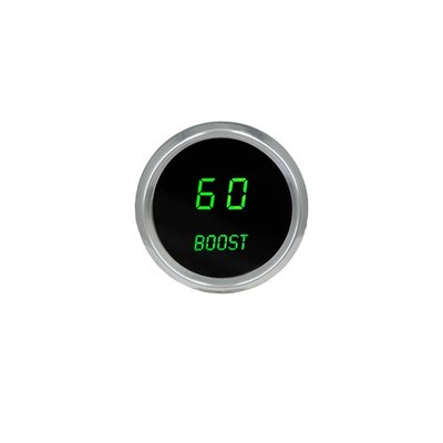 Intellitronix Green LED 0-60 PSI Boost 2 1/16'' Gauge - Black / Chrome Bezel