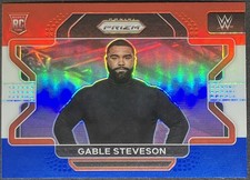2022 Panini WWE Prizm Red White & Blue Prizm Gable Stevenson RC #23