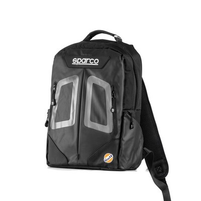 Sparco Gulf Stage Rucksack Tasche - Schwarz / 15 Liter Fassungsvermögen / Innentaschen