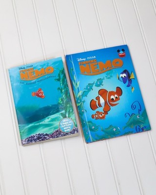 Vintage Disney Pixar Finding Nemo Book Lot Hardcover + Junior Novelization