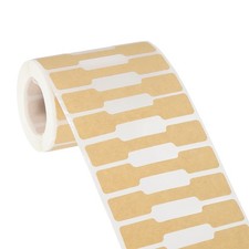 500 Pcs Blank Square Adhesive Jewelry Price Tags for Necklace, Brown