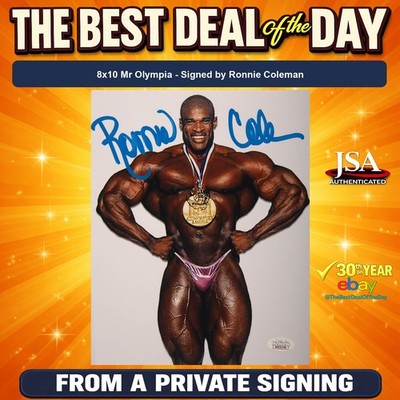 Ronnie Coleman Signed 8x10 Photo Mr. Olympia JSA COA from Private Signing