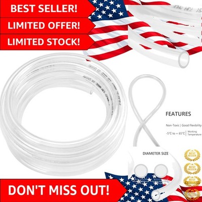 Durable Hybrid PVC Tubing, 3/16'' ID x 1/4'' OD - 25 Feet UV Resistant Hose