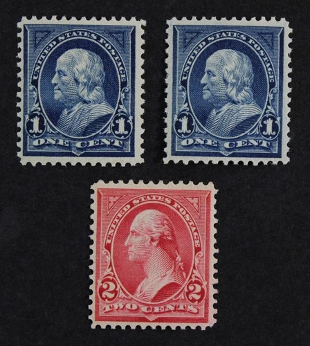 CKStamps: US Stamps Collection Scott#264 267 1c 2c Mint H OG
