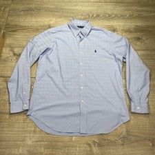 Ralph Lauren Shirt Mens Large Plaid Classic Fit Long Sleeve Button Down Polo